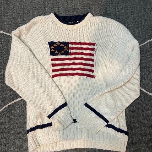 Vintage American Flag Knit Sweater - Picture 1 of 6